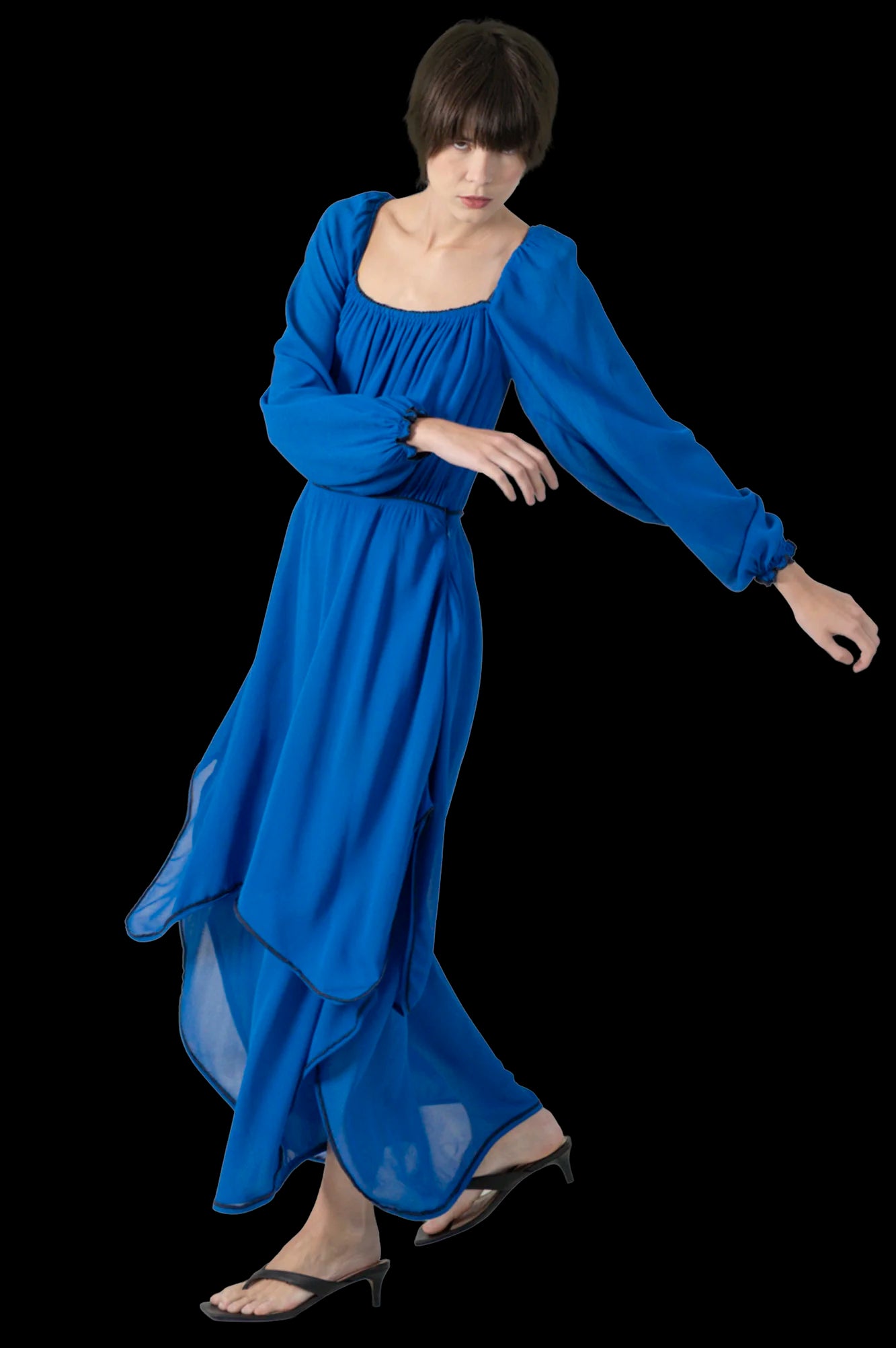 Vestido Azul Longo