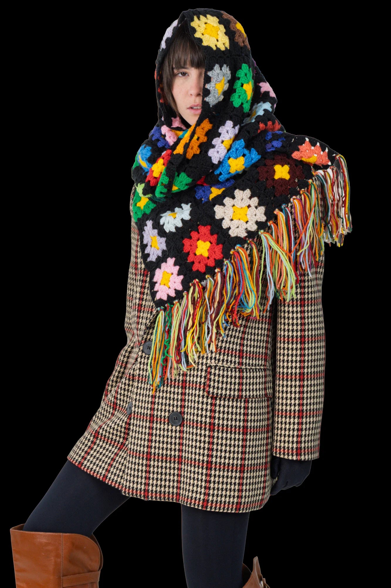 Xale Color Crochê