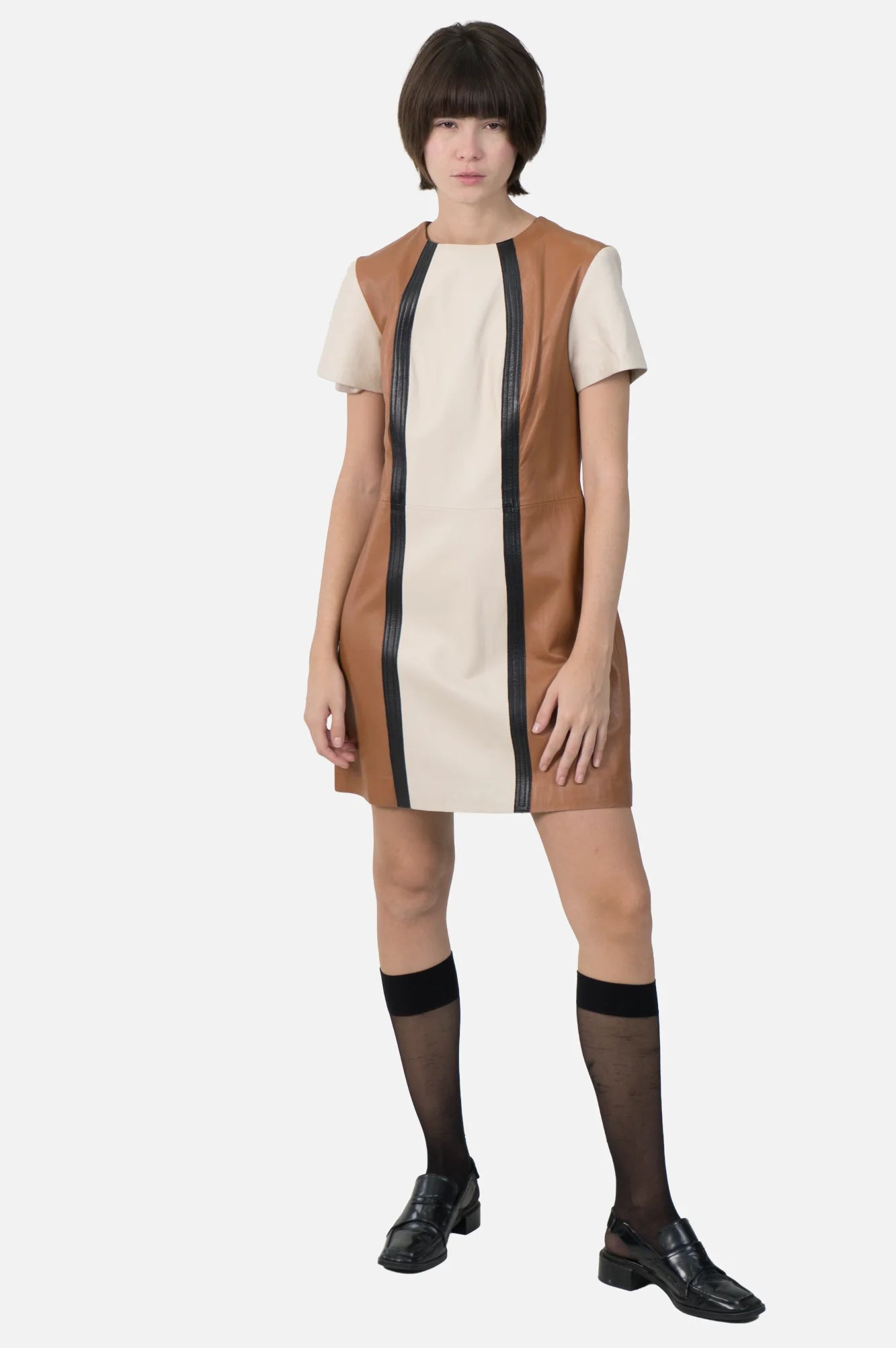 Vestido Color Couro