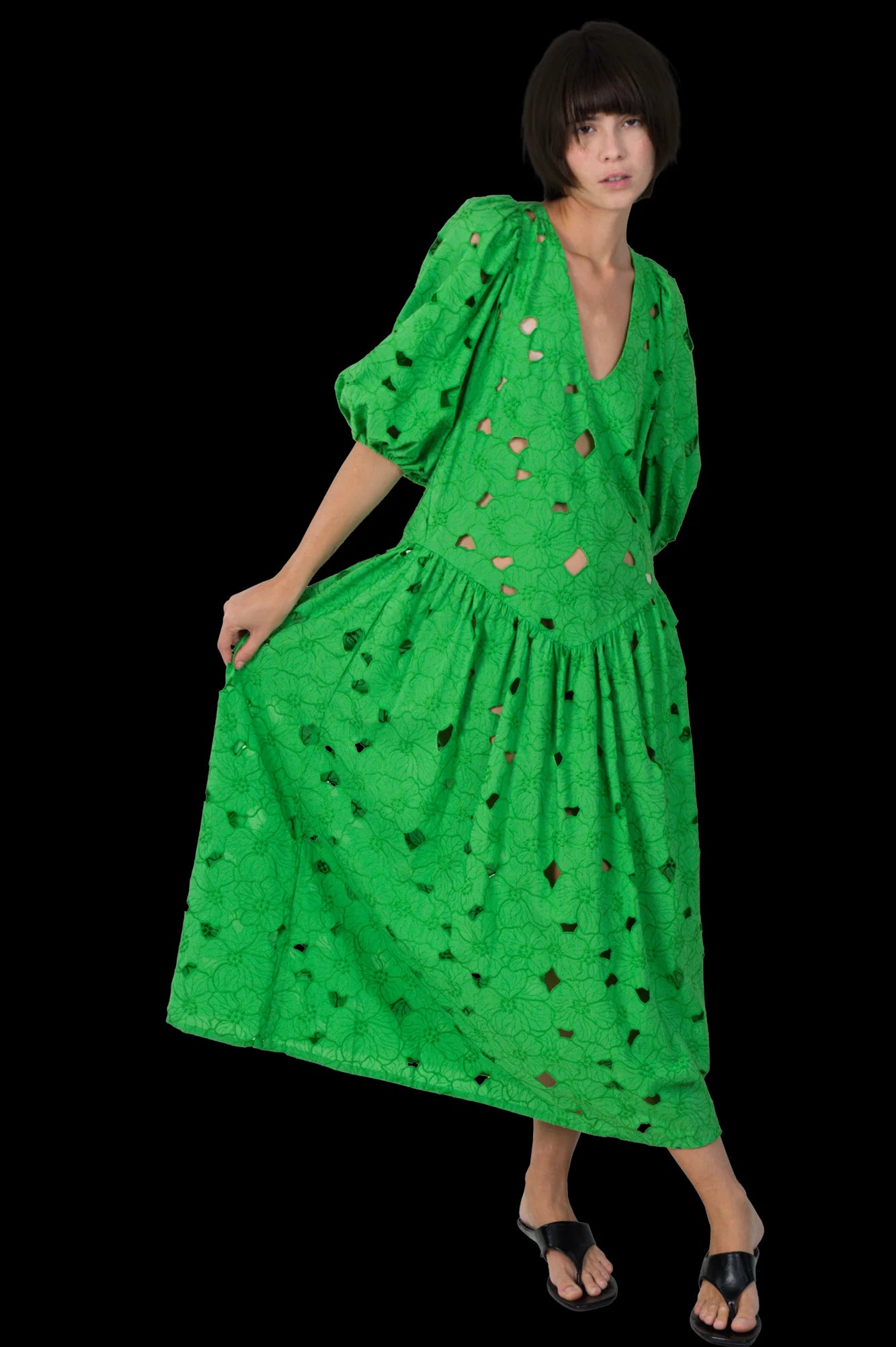 Vestido Verde Renda