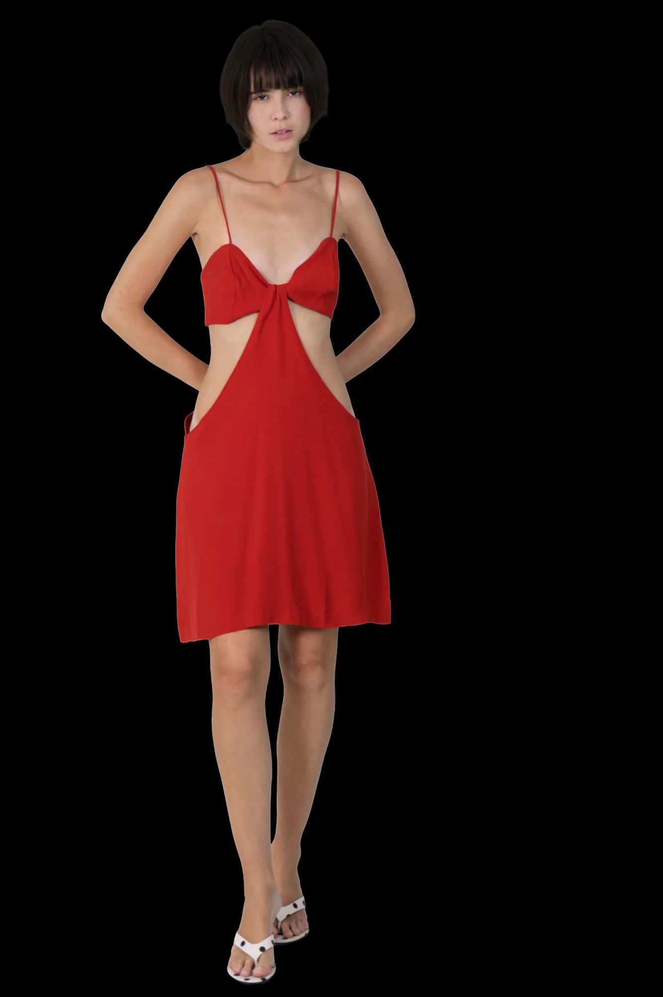 Vestido Vermelho Detalhe