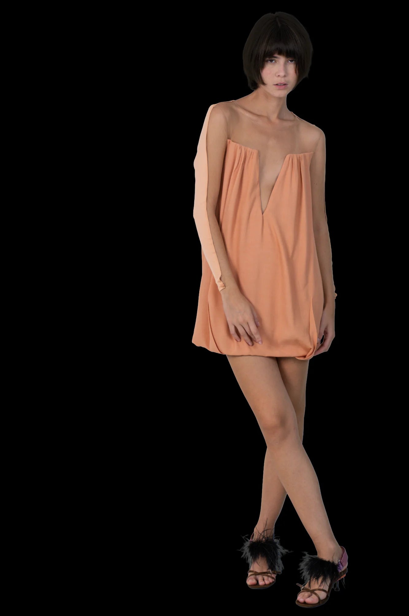 Vestido Nude Detalhe