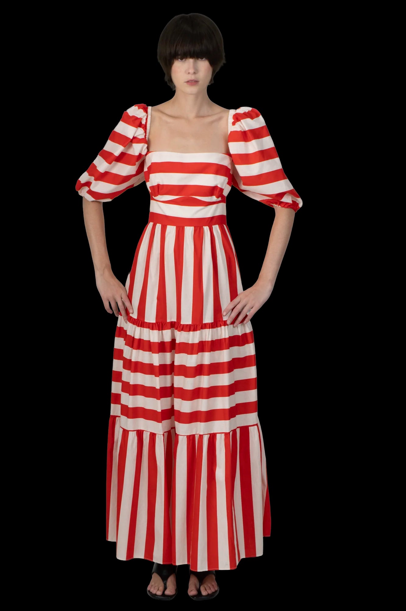 Vestido Bicolor Listrado