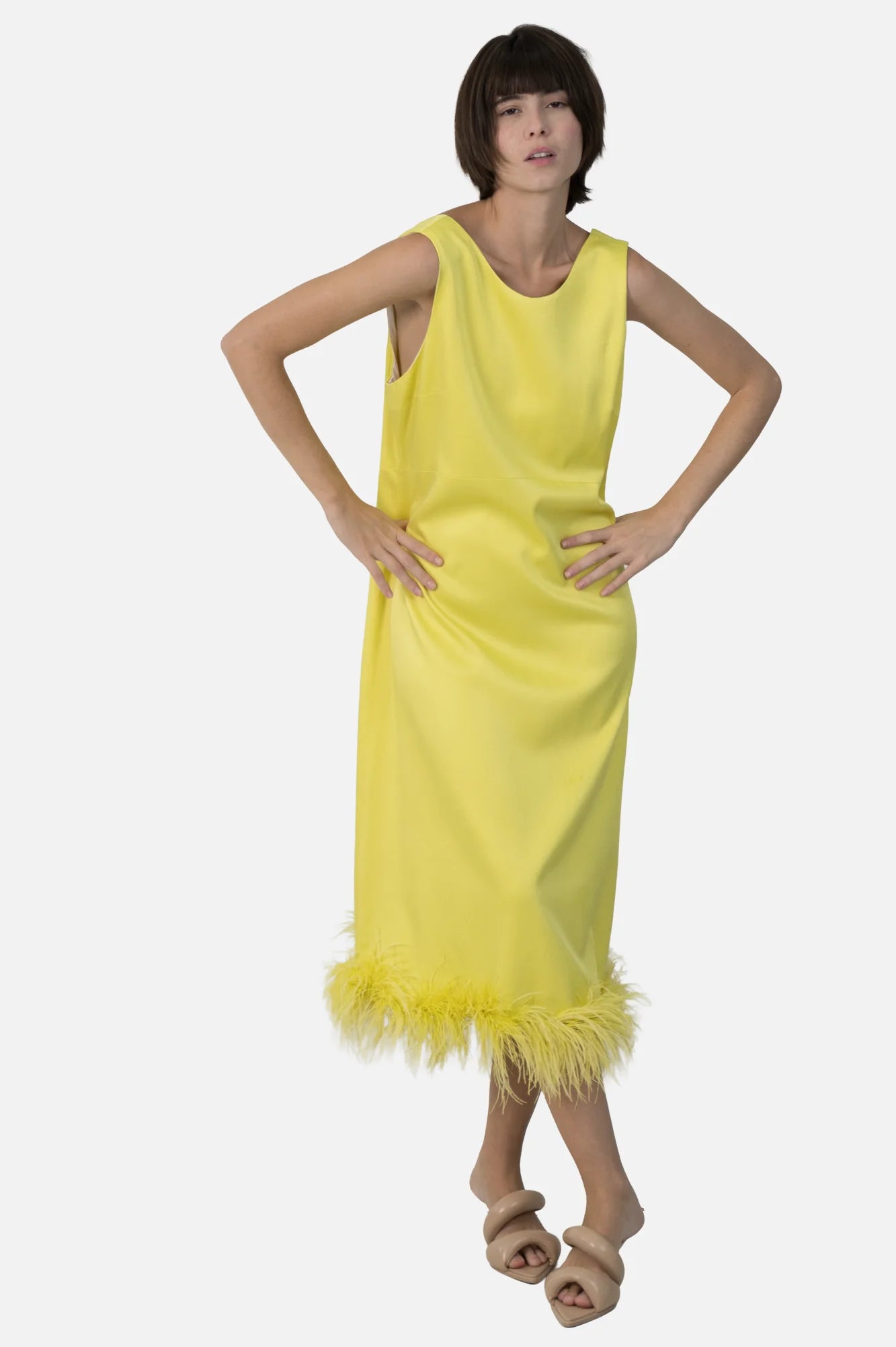 Vestido Verde Pluma