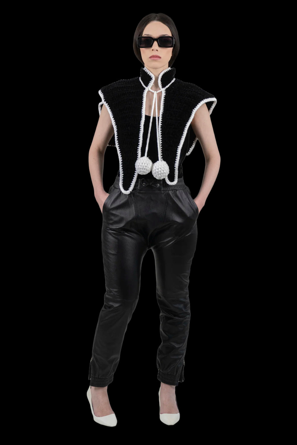 Colete Bicolor Croche