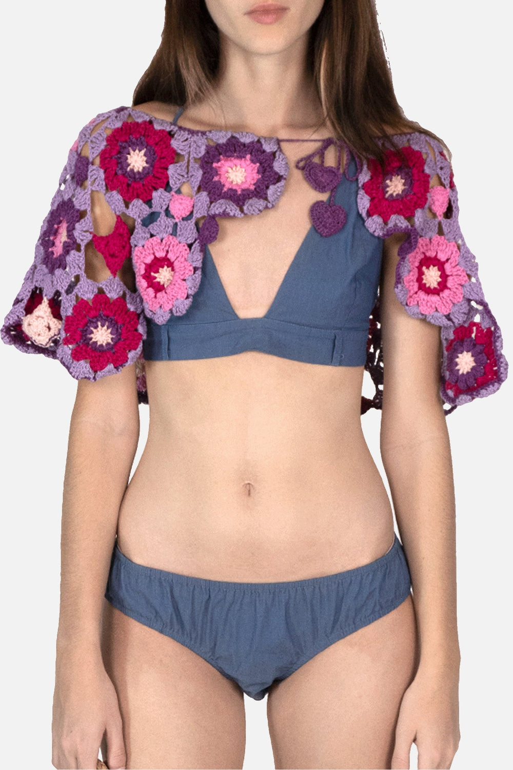 Pelerine Color Croche Pelerino Garimpo Adda