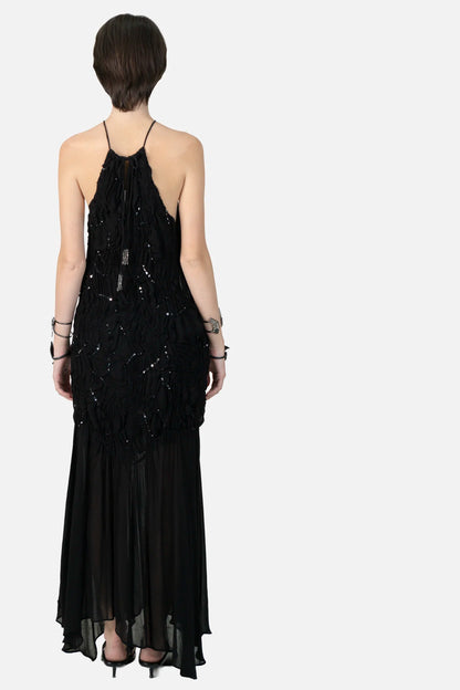 Vestido Preto Paetê Zara