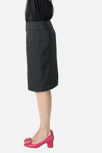 Saia Preta Reta Max Mara