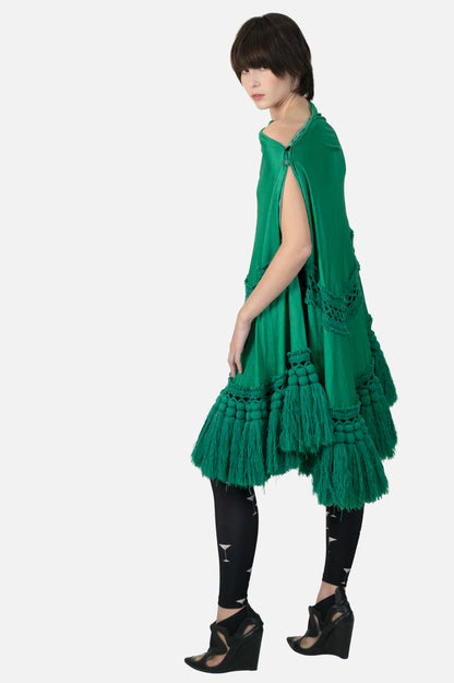 Poncho Verde Textura Garimpo Adda