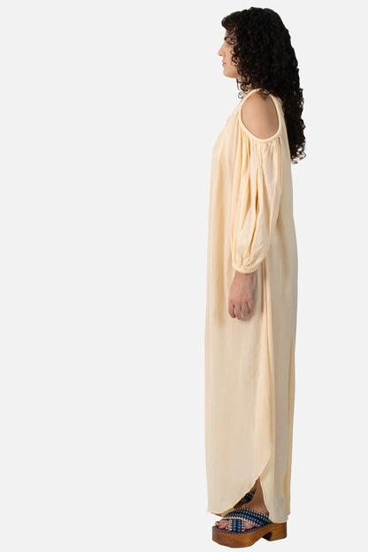 Vestido Manteiga Fluido Cris Barros