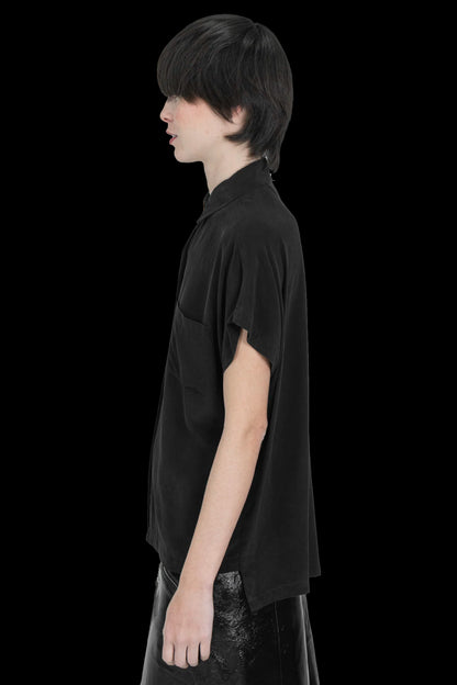 Camisa Preta Seda Animale