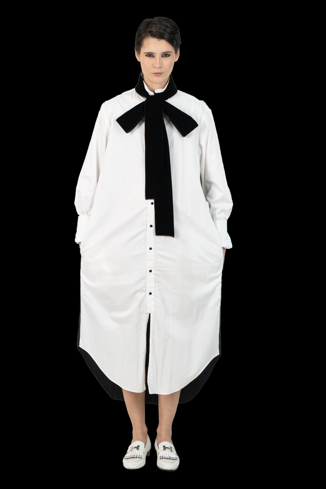 Vestido Bicolor Reto