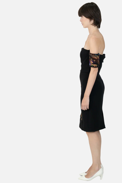 Vestido Preto Bordado Walter Rodrigues