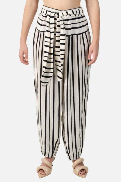 Calça Listrada Seda NK