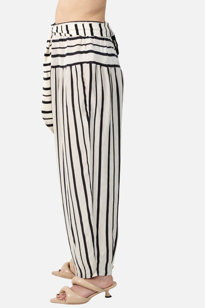 Calça Listrada Seda NK
