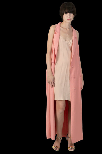 Vestido Pêssego Detalhe Lalibela