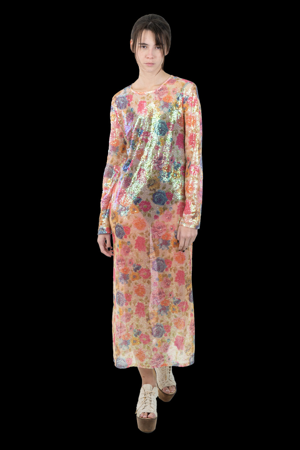 Vestido Color Paetê