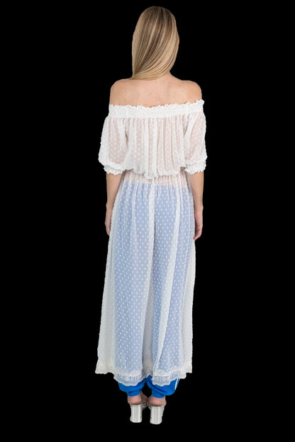 Vestido Branco Textura Cia Marítima