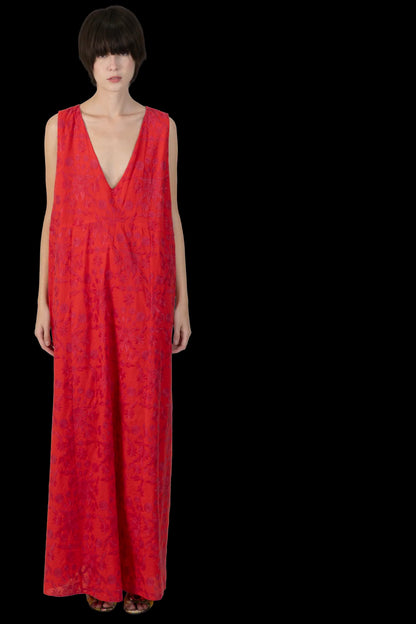 Vestido Vermelho Textura Mixed