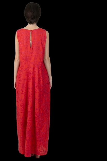 Vestido Vermelho Textura Mixed
