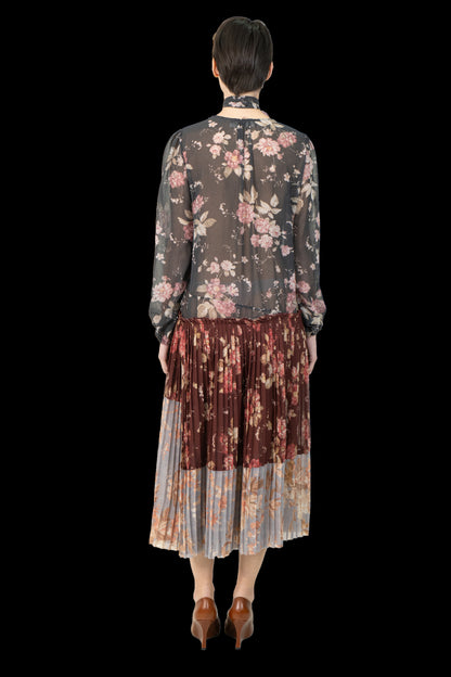 Vestido Plissado Seda Zimmermann