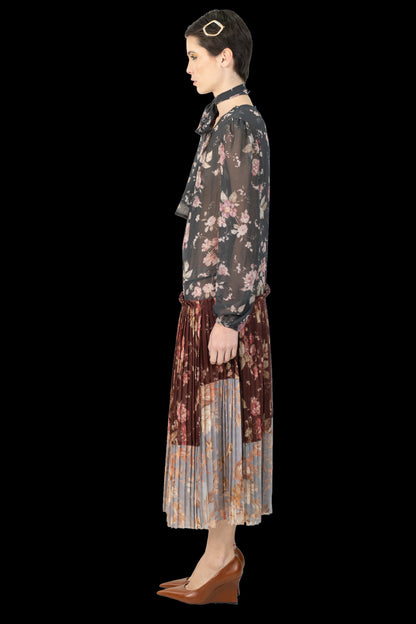 Vestido Plissado Seda Zimmermann