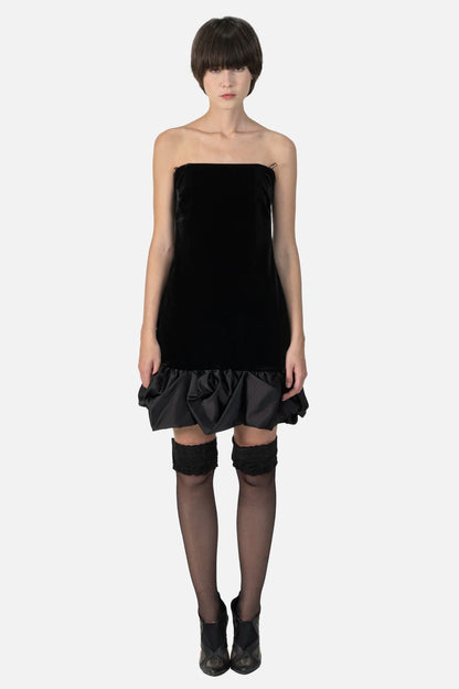 Vestido Preto Babado Zara