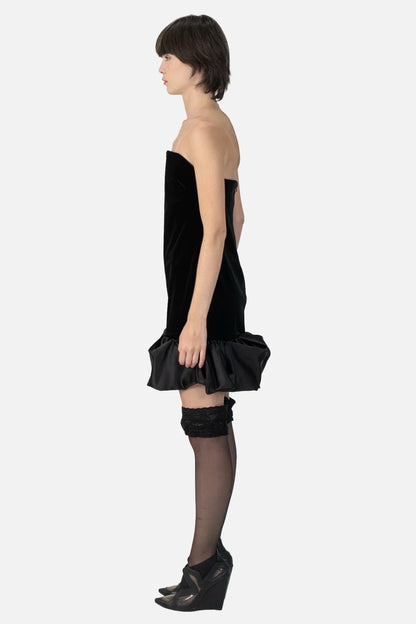 Vestido Preto Babado Zara