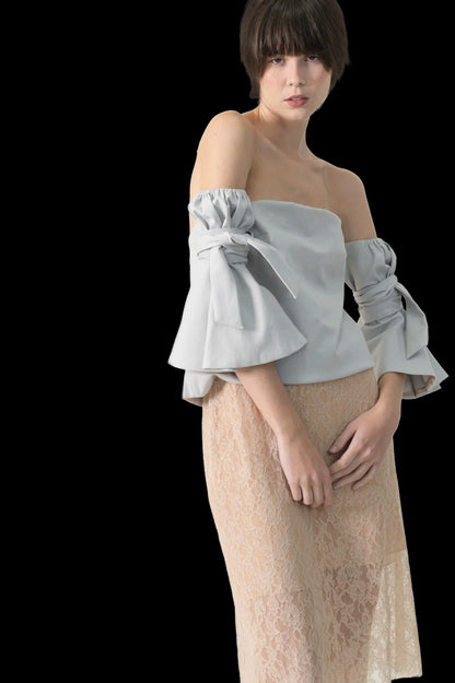 Blusa Cinza Detalhe NK