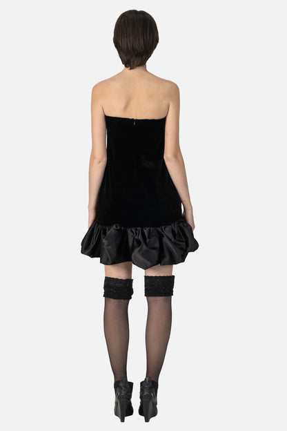 Vestido Preto Babado Zara
