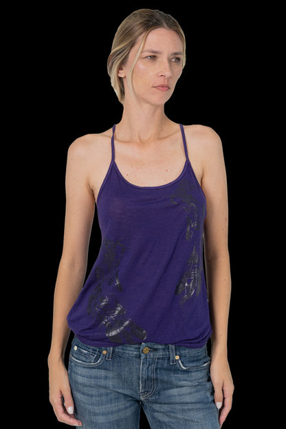 Camiseta Roxa Estampa Diesel