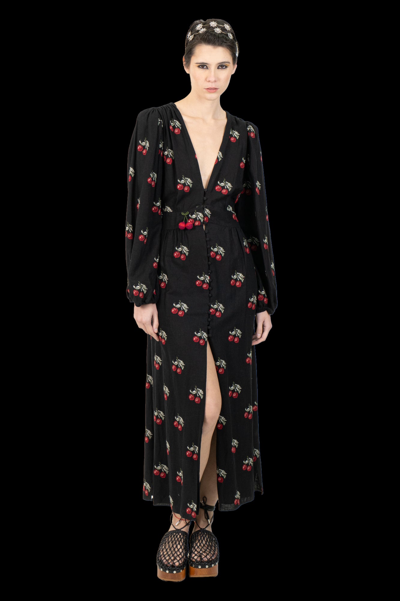 Vestido Preto Bordado