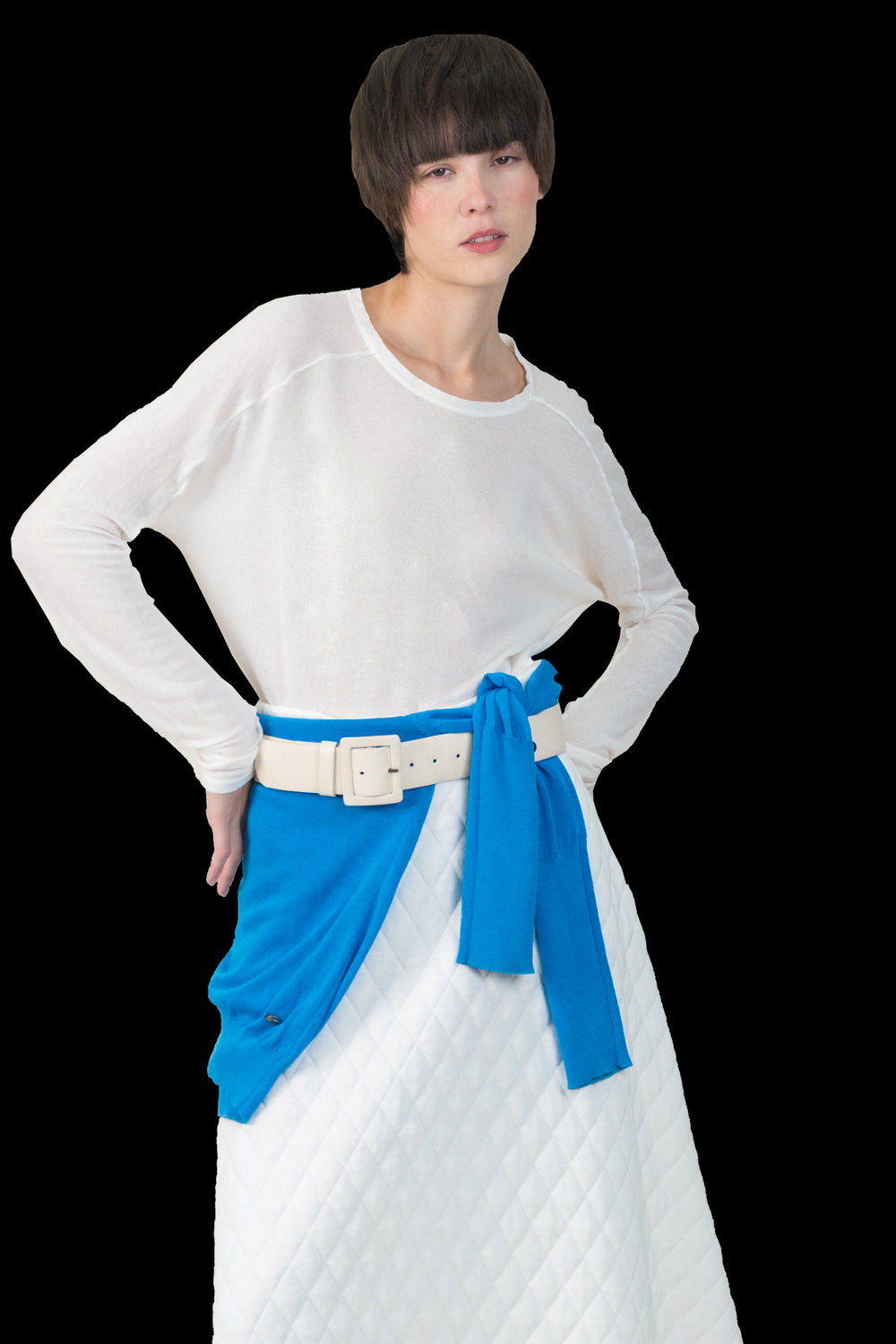 Blusa branca textura