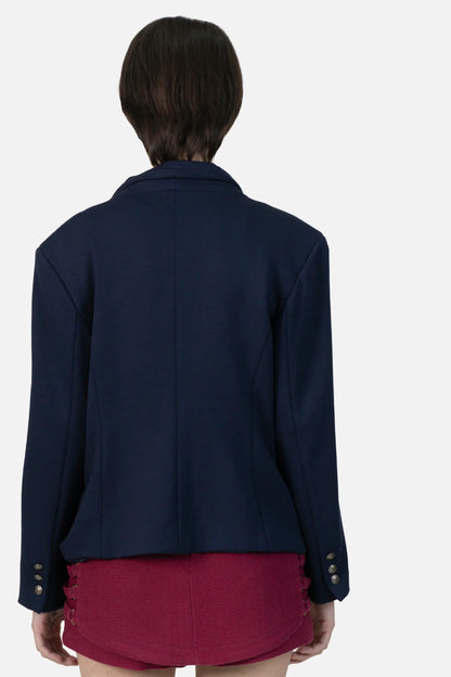 Blazer Marinho Detalhe Carol Bassi