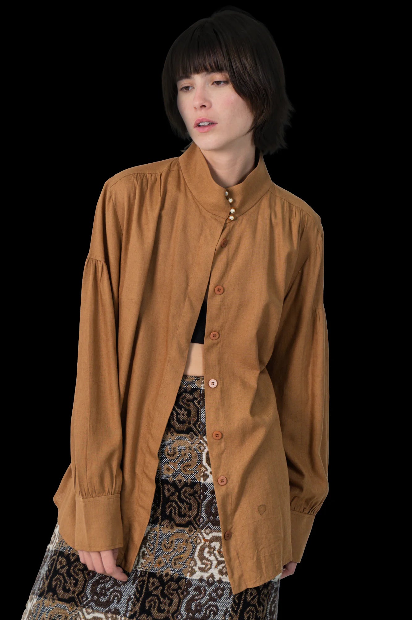 Camisa Caramelo Detalhe