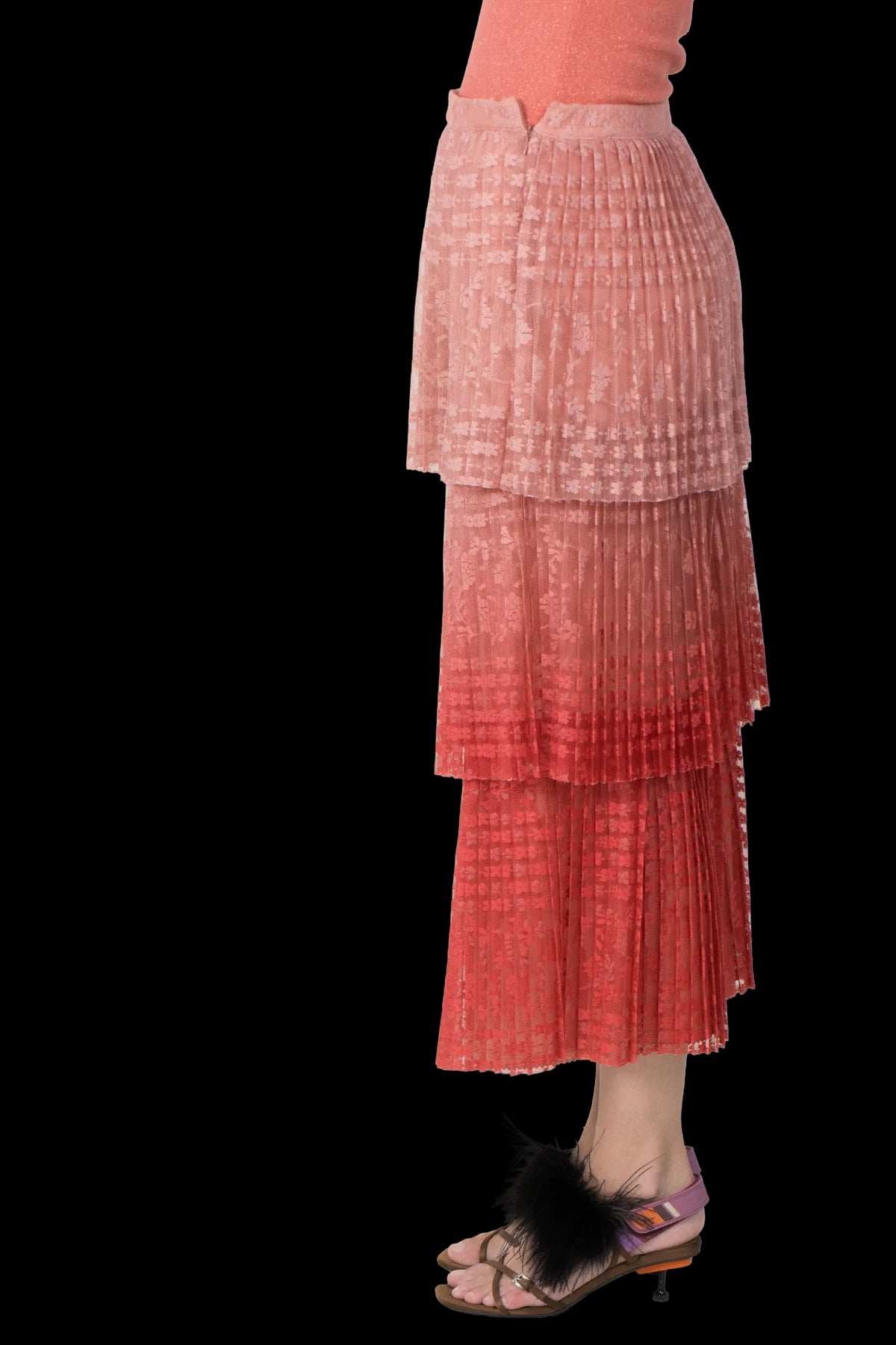 Saia Color Babado Anthropologie