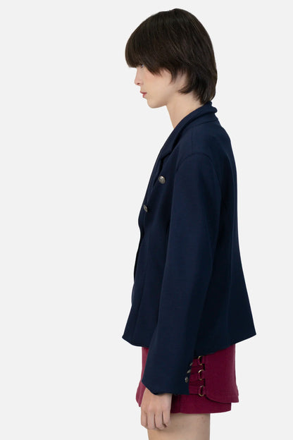 Blazer Marinho Detalhe Carol Bassi
