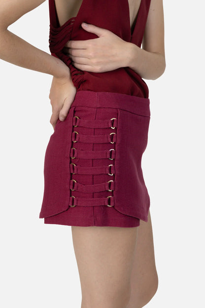 Short Saia Magenta La Chocolê