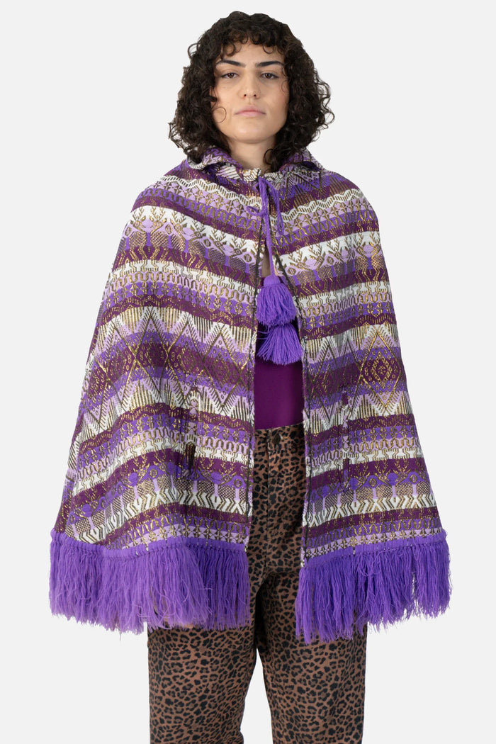 Poncho Color Franja