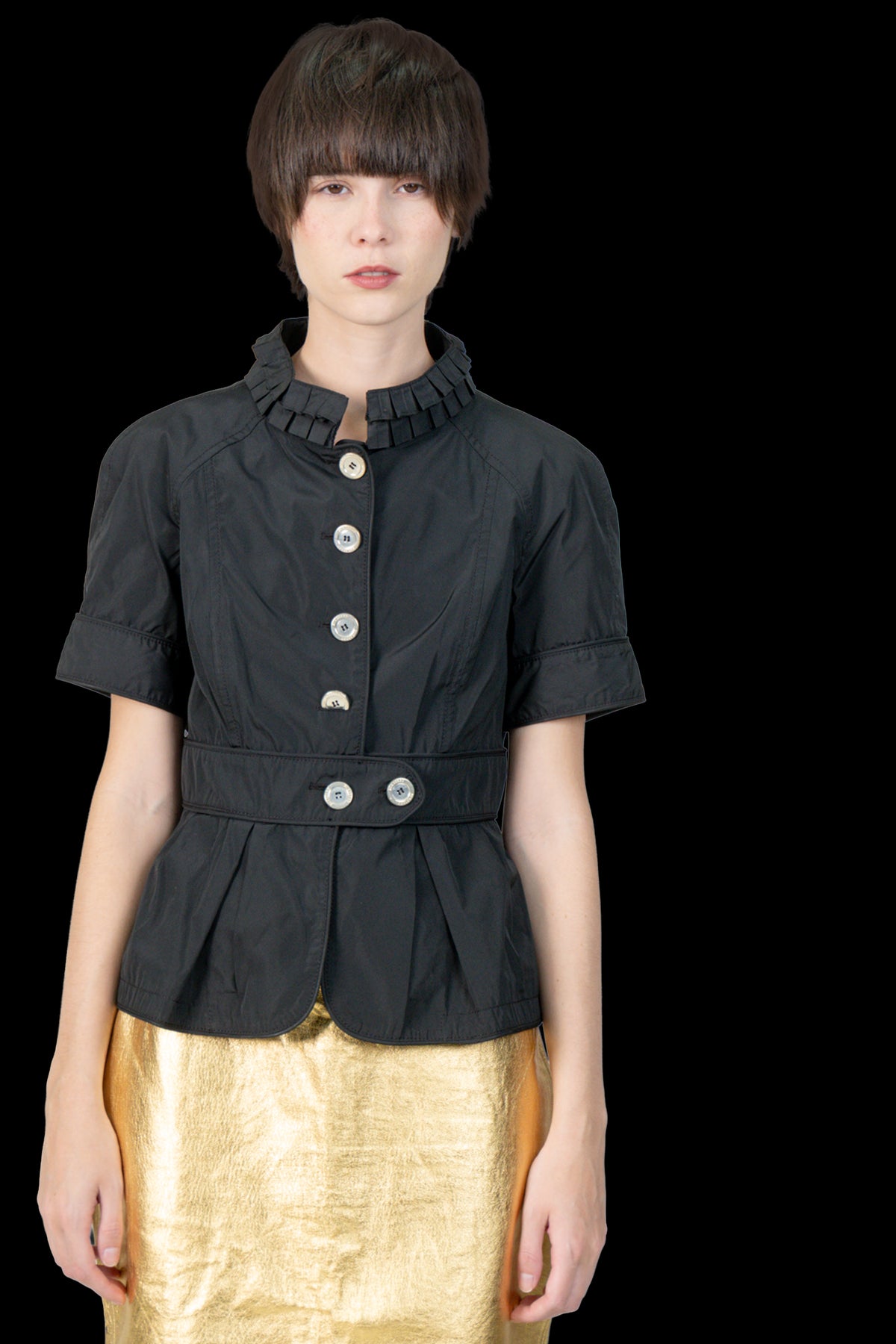 Casaqueto Preto Detalhe Burberry