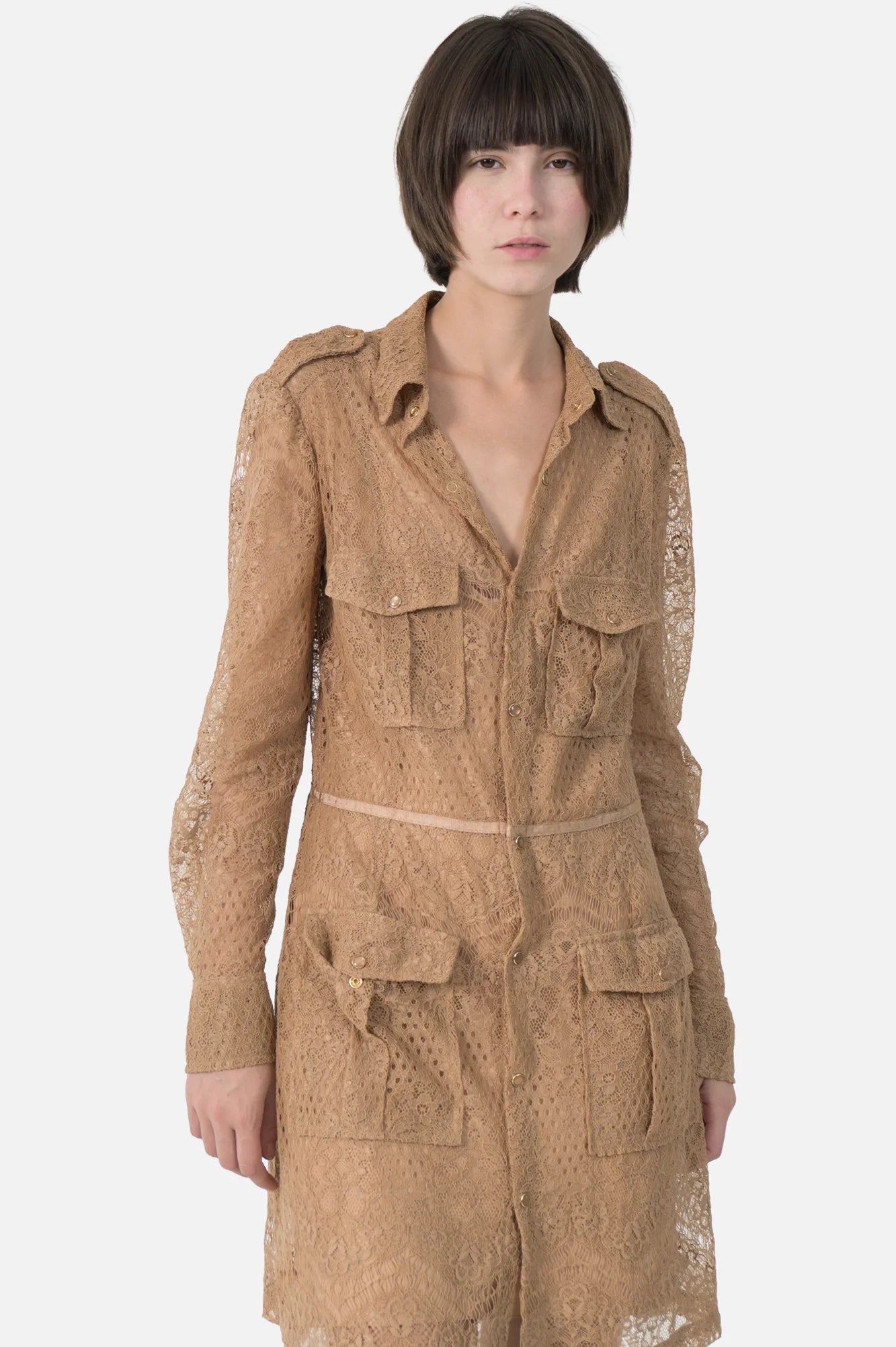 Vestido Caramelo Renda