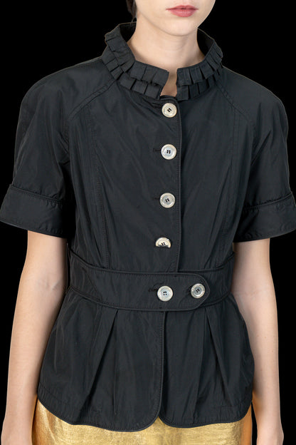 Casaqueto Preto Detalhe Burberry
