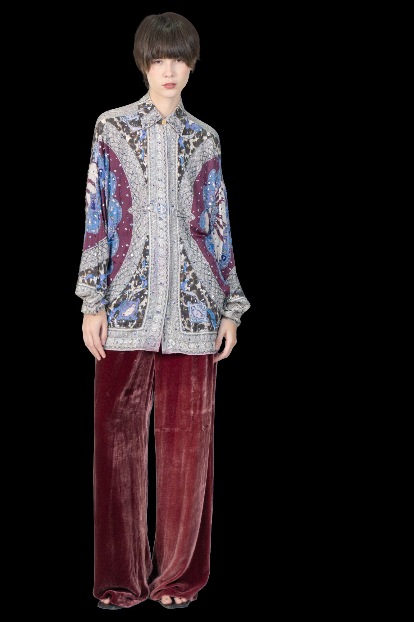 Camisa Color Bordada