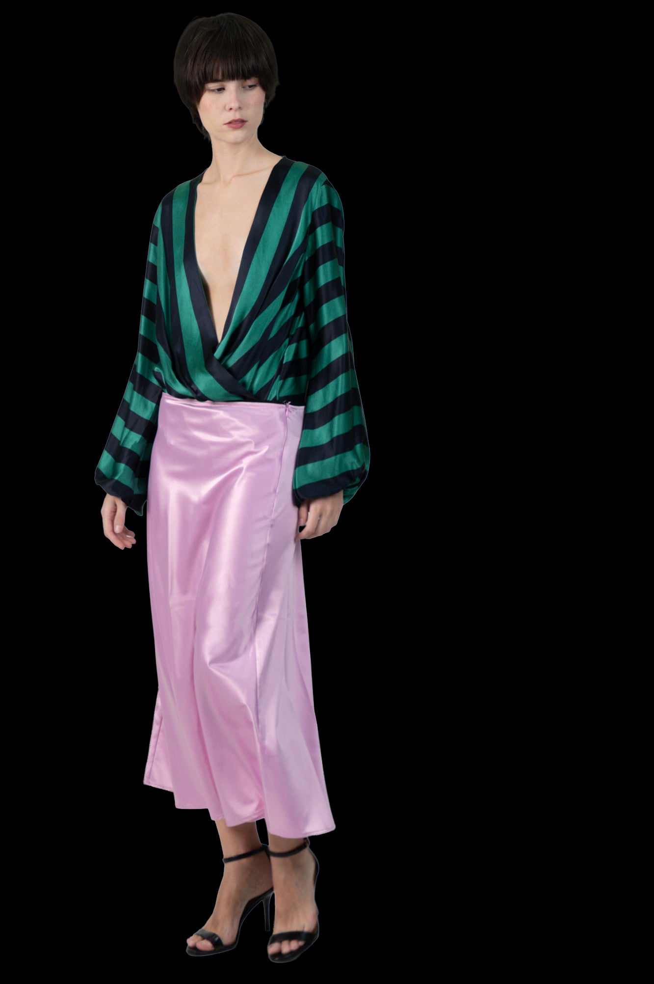 Blusa Listrada Seda