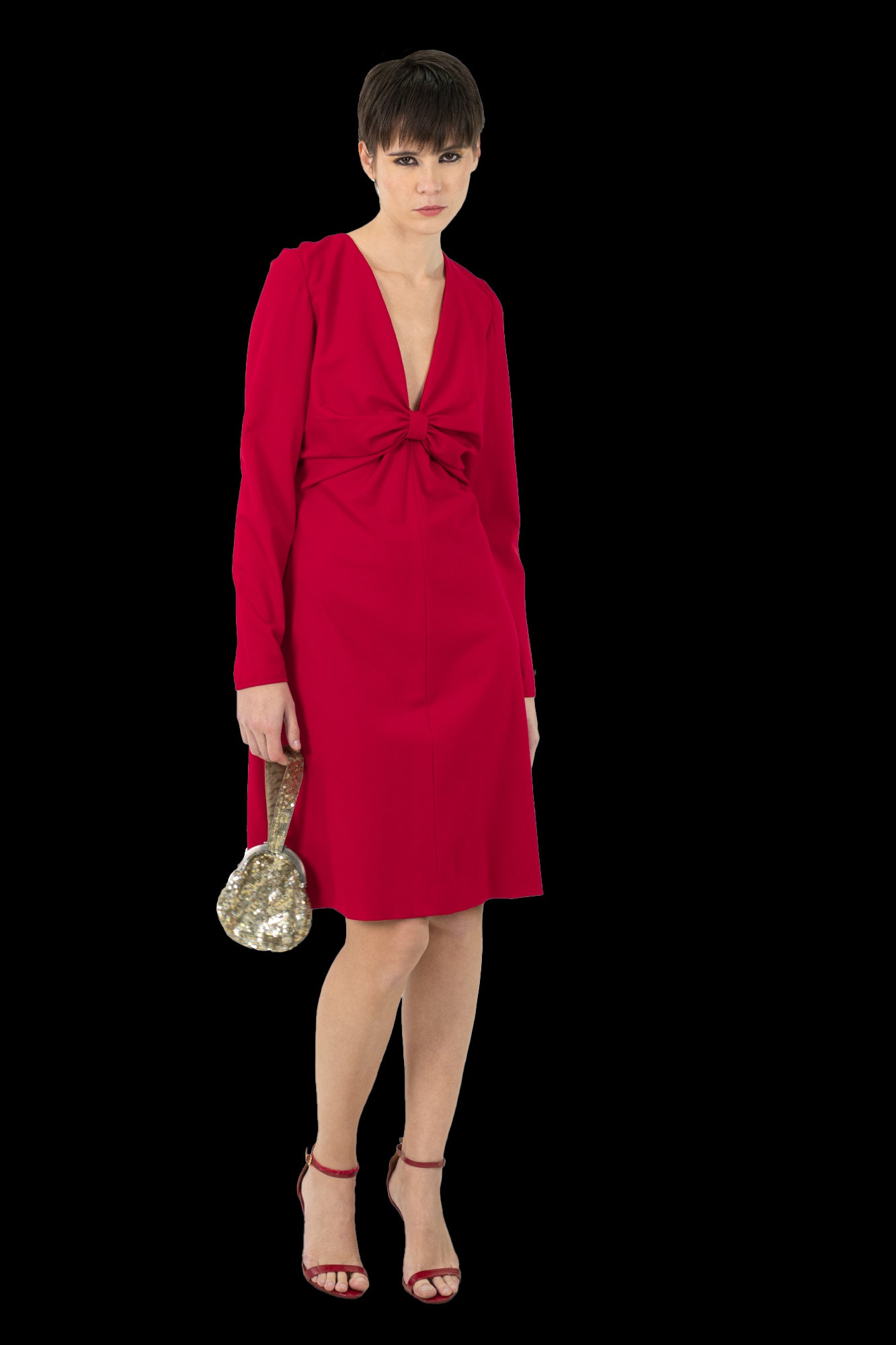 Vestido Vermelho Detalhe
