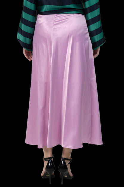 Saia Rosa Cetim Zara