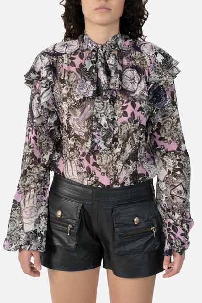 Short Preto Couro Eladio's Couro