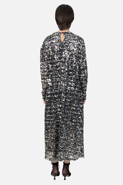 Vestido Prata Paetê Lilly Sarti