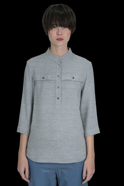 Camisa Cinza Detalhe Lacoste
