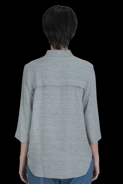 Camisa Cinza Detalhe Lacoste
